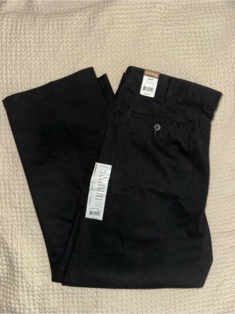 George Men’s Black Chinos